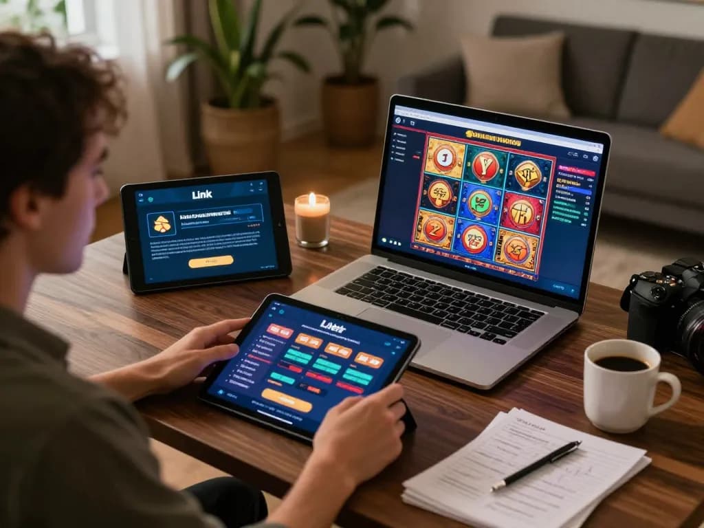 Trải nghiệm gameplay mượt mà trên ứng dụng Link 12bet với các thiết bị hiện đại trong môi trường ấm cúng tại nhà
