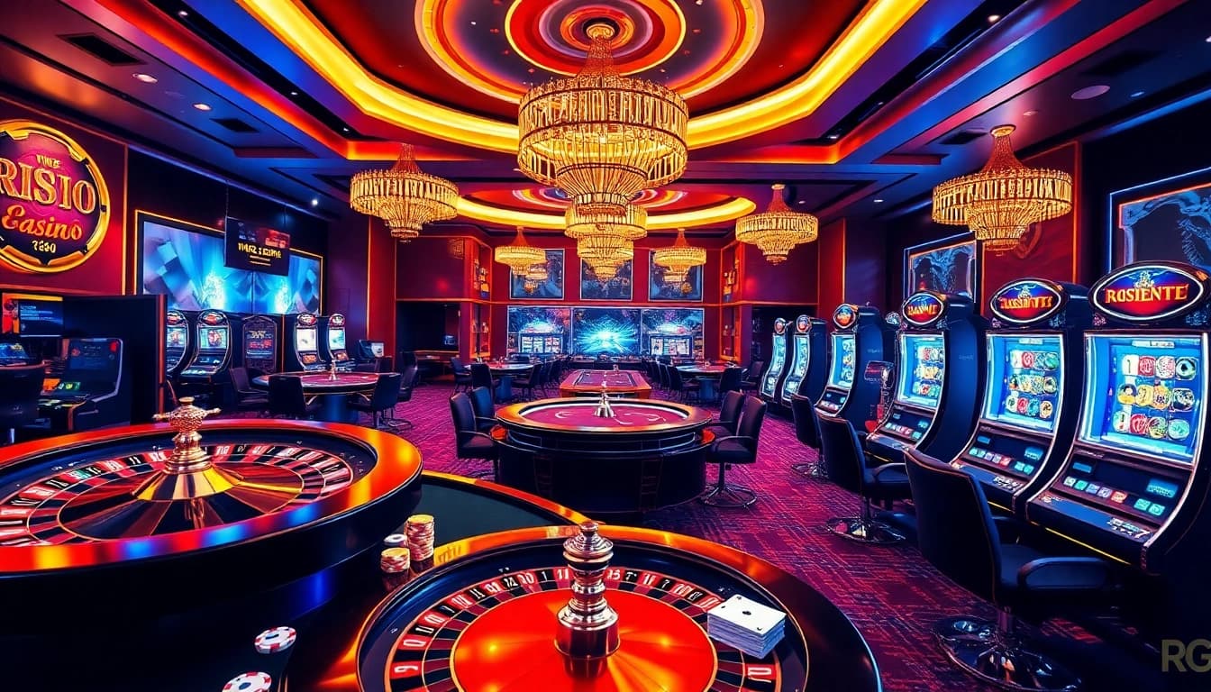 Experience thrilling gaming sessions at https://ku88game.com/ with casino chips and vibrant roulette wheels.