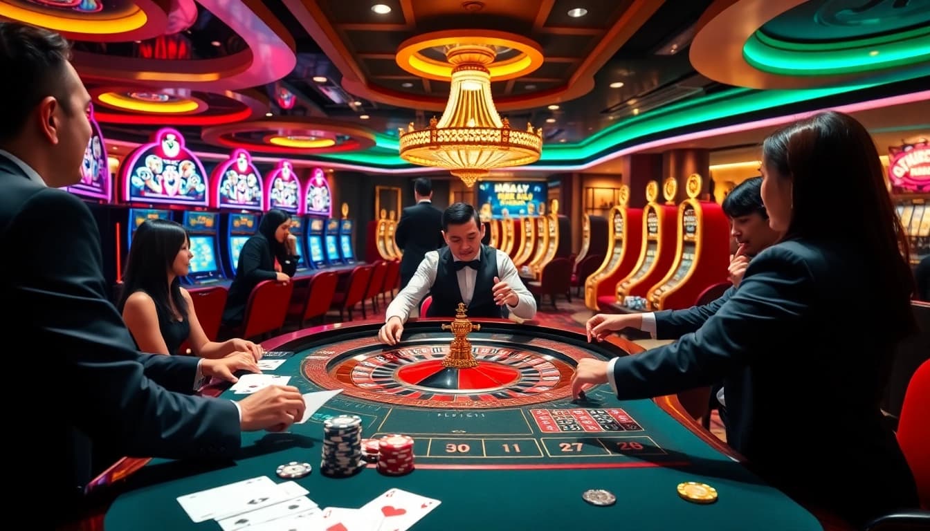 Experience the thrill of betting at NK88 with dynamic casino visuals and exciting gameplay.