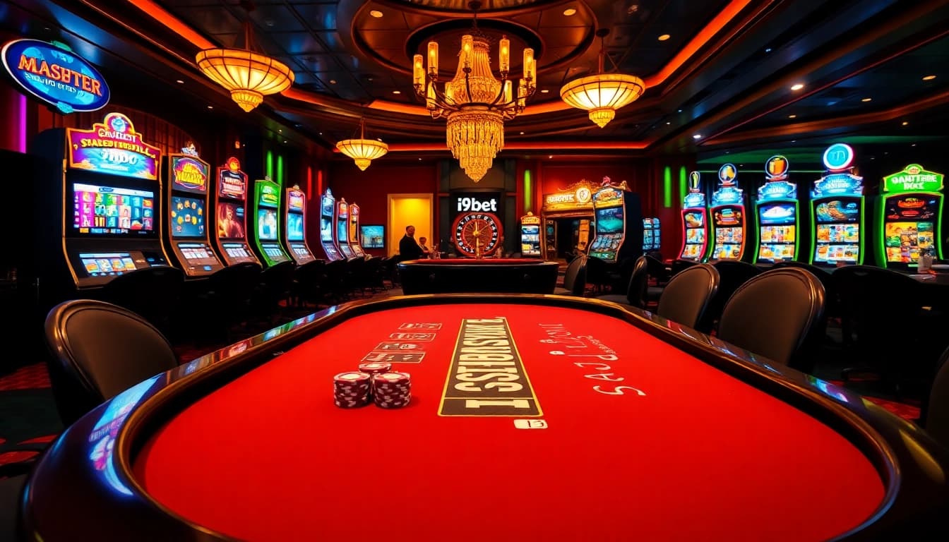 Experience thrilling gameplay at i9bet with vibrant casino tables and exciting slot machines.
