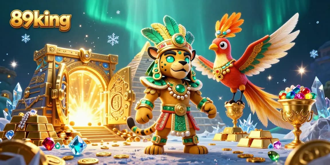 Experience the thrill of winning at 89king with vibrant casino imagery overflowing with treasures and adventure.