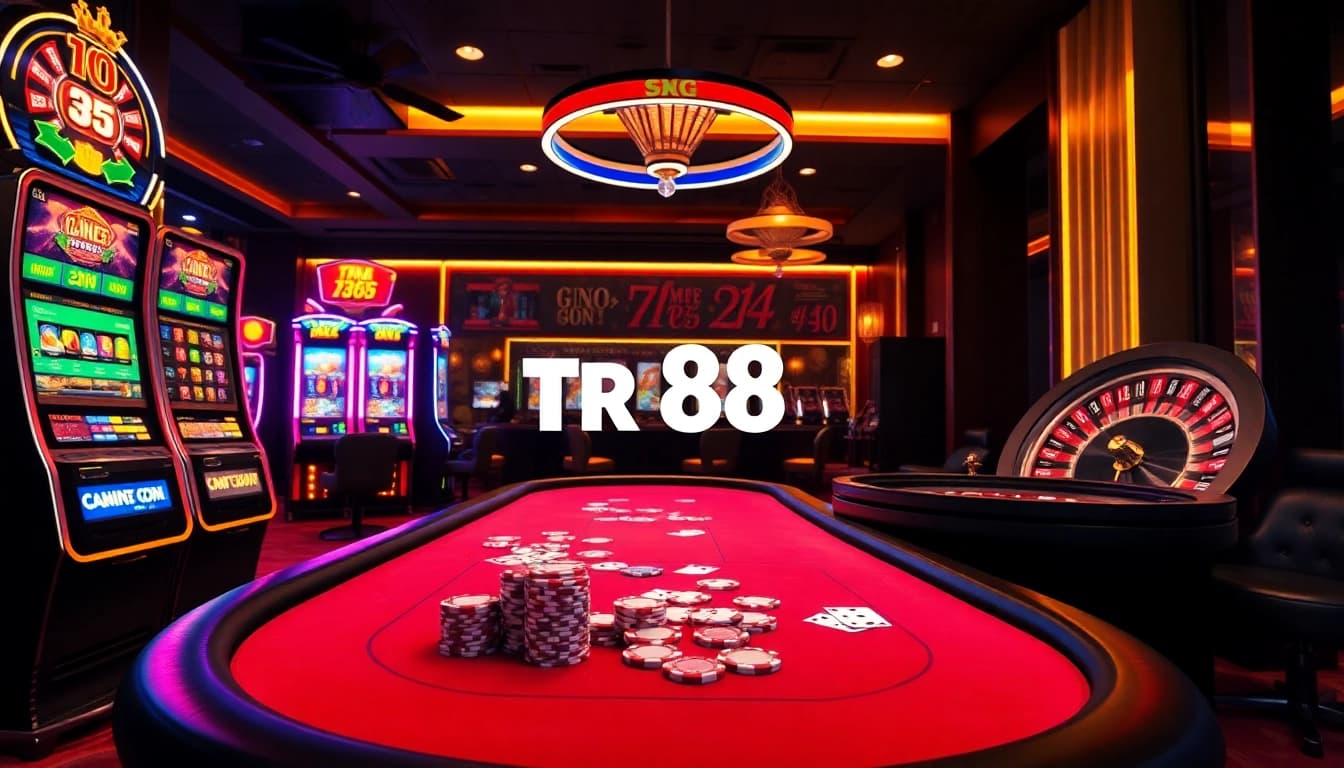 Experience thrilling gaming adventures at tr 88 with vibrant poker tables and dynamic slot machines.