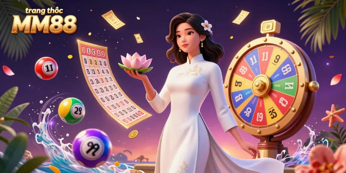 Experience winning moments at trang chủ MM88 with vibrant gaming elements in a captivating illustration.