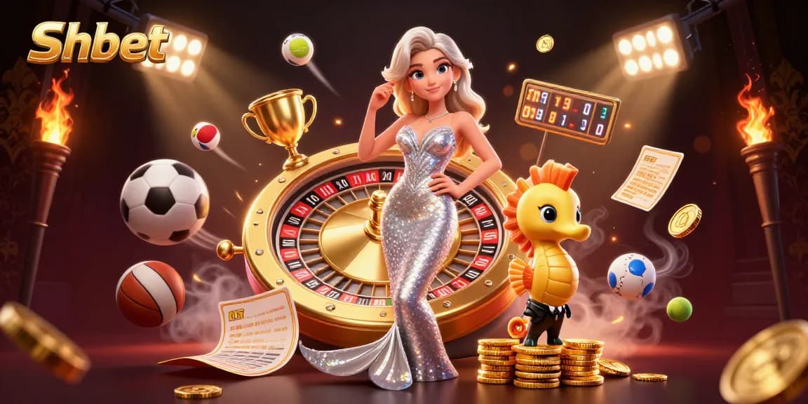Shbet captures thrilling moments at the casino with vibrant characters and dynamic game elements.
