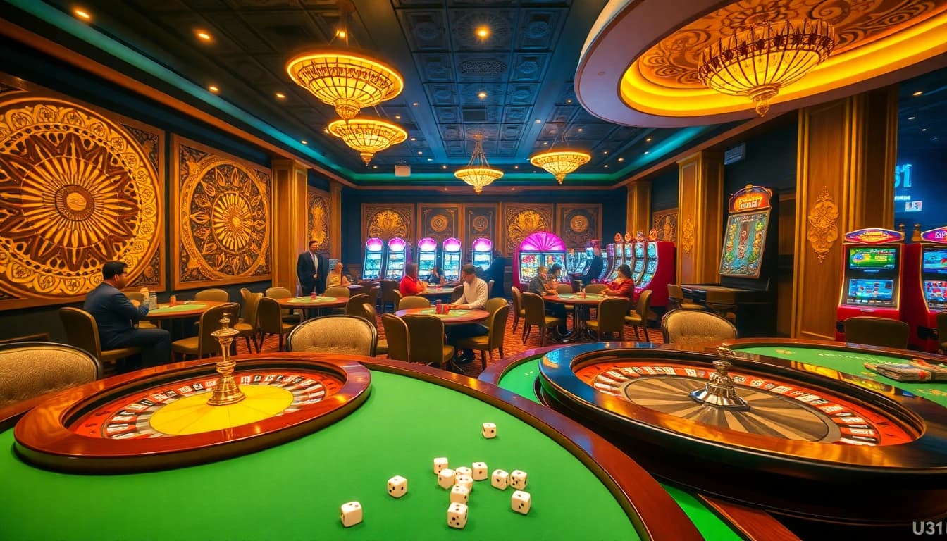 U31 gaming room with vibrant decor, exciting gameplay, and elegant casino elements.