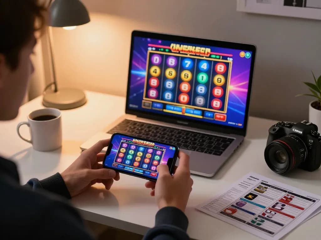 Play exciting slots at ok365 on your smartphone in a cozy home gaming setup.