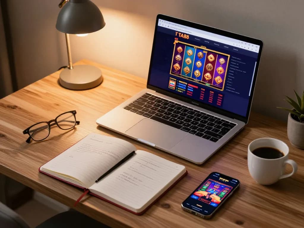 Engaging online gaming moment at TA88 with vibrant slot games and betting strategies