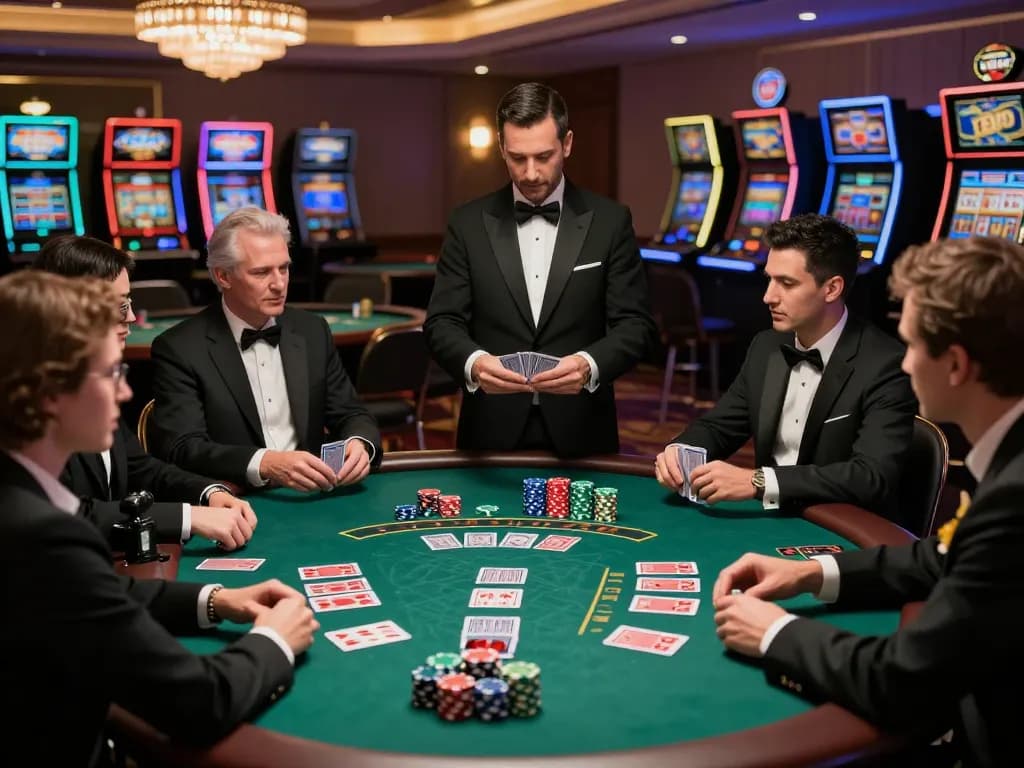 Engaged players at a high-stakes blackjack table showcasing skills at https://www.bearcreekwatershed.org/macroinvertebrates.