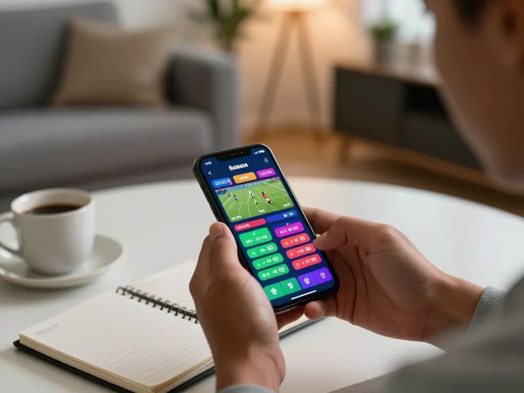 Engaging in live sports betting on vsbet using a smartphone app in a cozy home setup