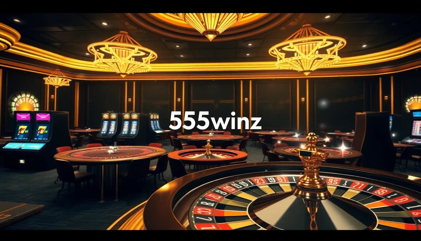 Experience thrilling gameplay at https://555winz.net/ with vibrant casino tables and immersive gambling activities.