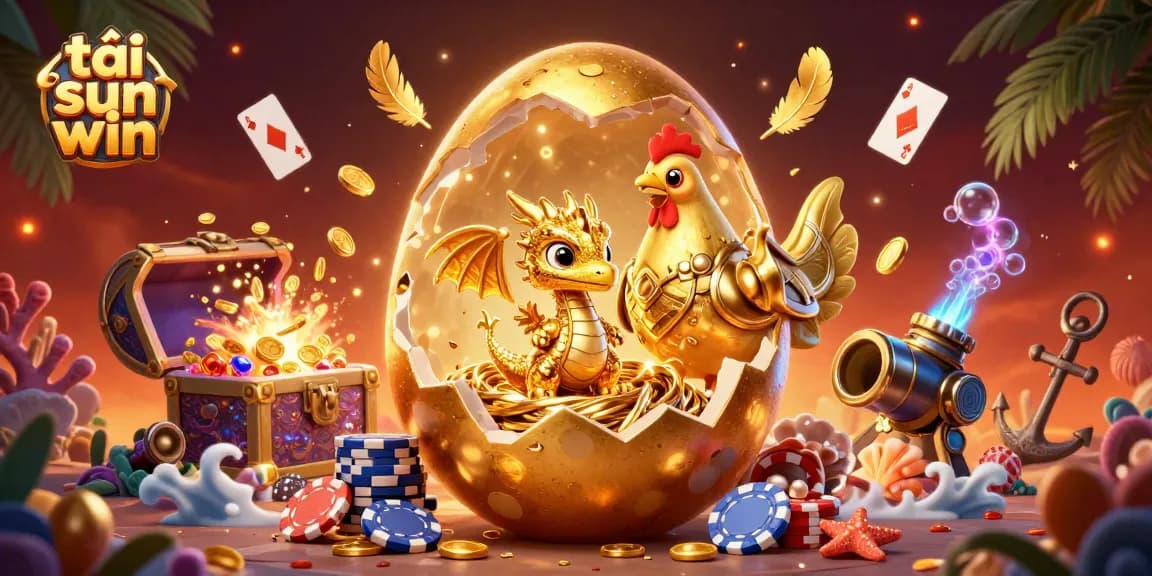 Play exciting games at tải sun win with this vibrant casino illustration featuring gold elements and dynamic effects.