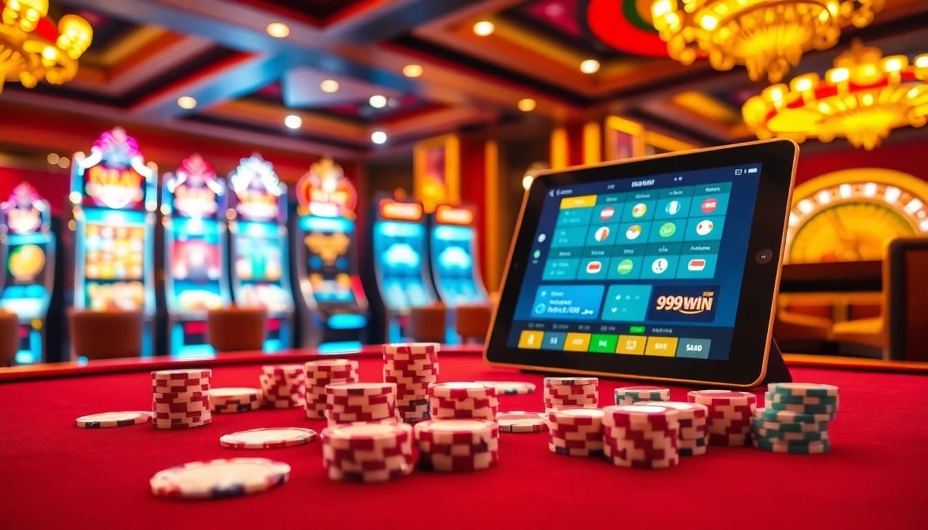 Engage in thrilling gaming experiences at https://99okwin.live with poker chips and roulette wheels.