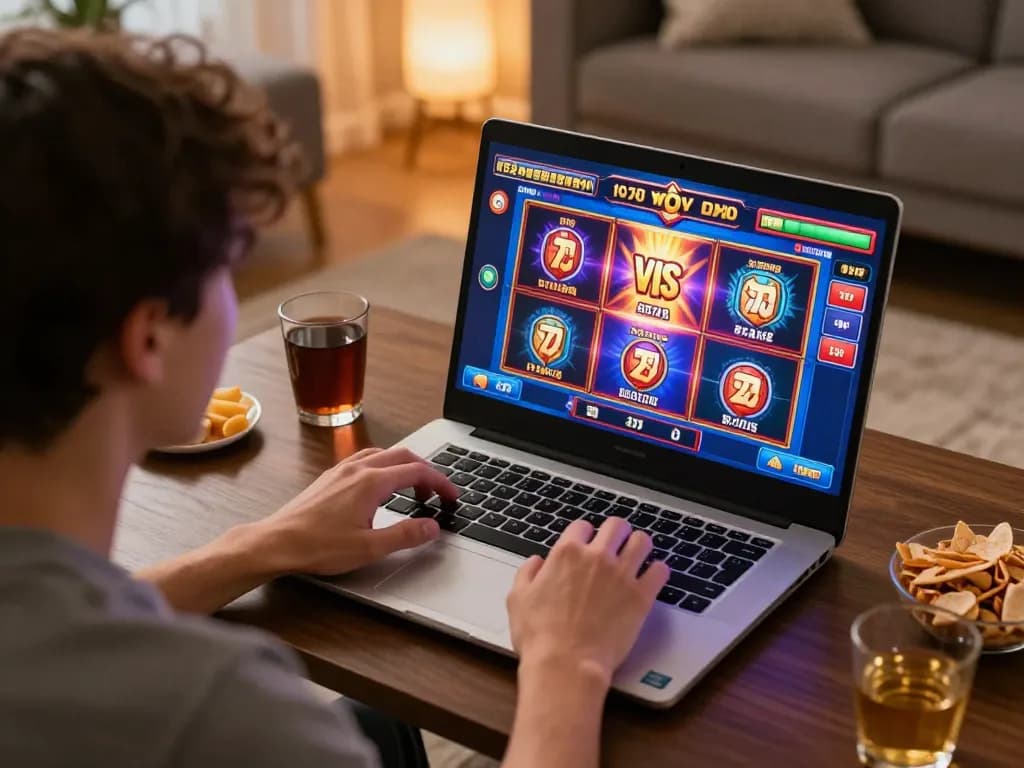 Experience the excitement of slots with vs555 while playing online in a cozy home environment