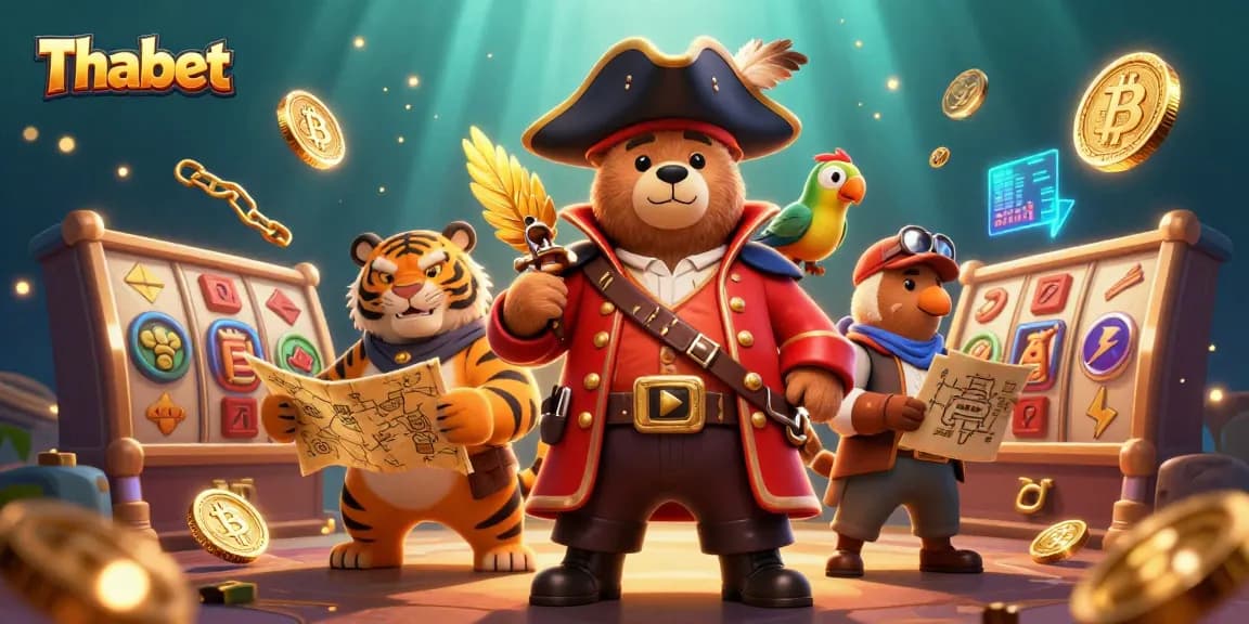 Experience thrilling slots and jackpots at Thabet casino with unique 3D characters and vibrant gaming elements.