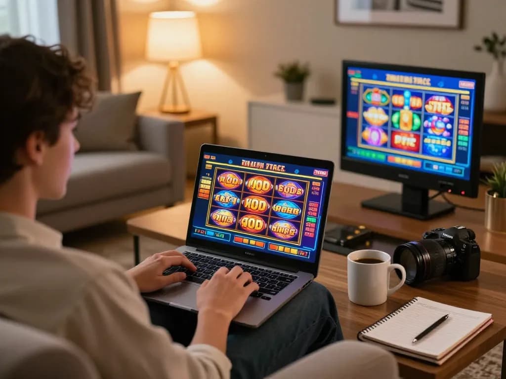 Experience the thrill of 789win with engaging online slots in a cozy home setup