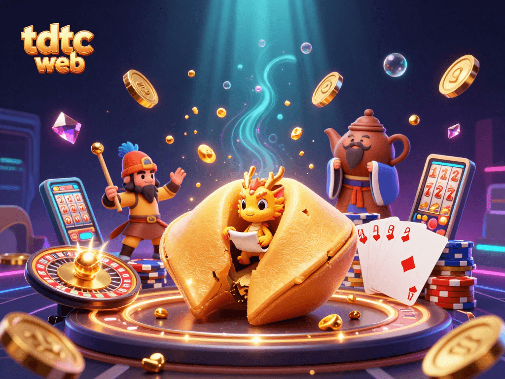 Engage in thrilling wins with tdtc web's captivating 3D casino adventure illustration.
