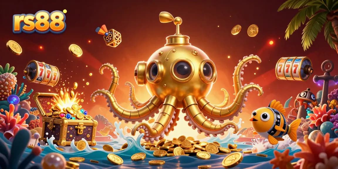 Engage with rs88's exciting slot games amidst a treasure-filled underwater adventure