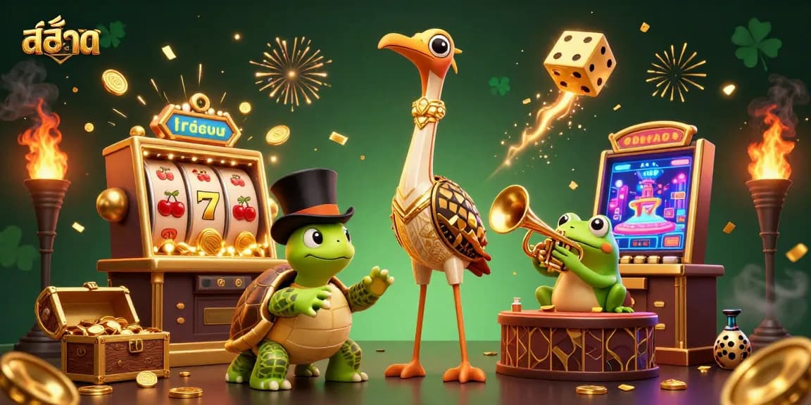 Spin the สล็อต jackpot featuring vibrant characters and explosive casino elements in an engaging scene.
