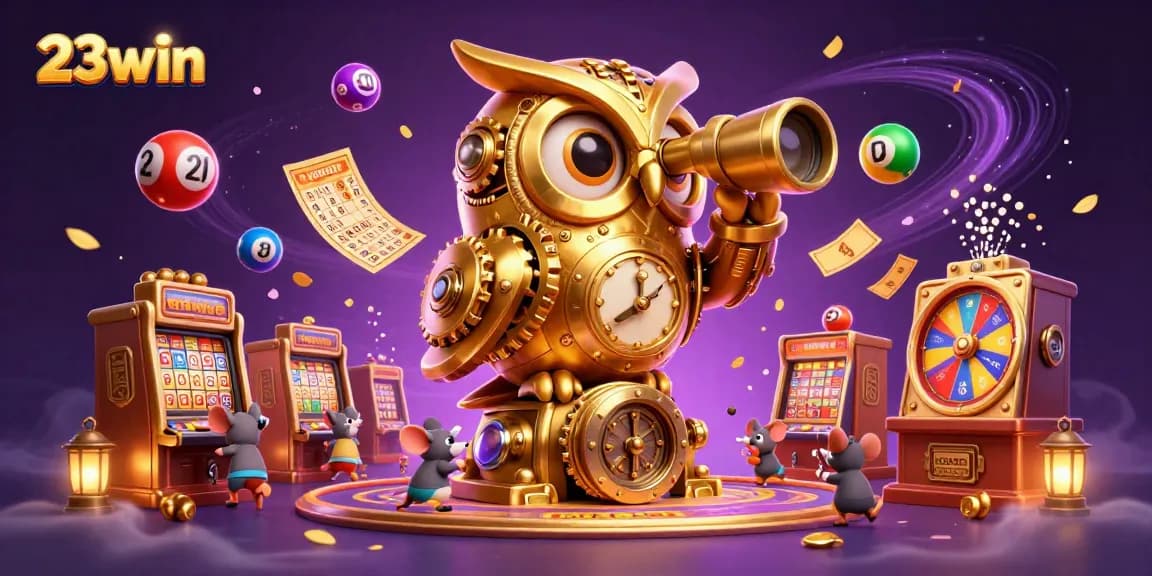 Immerse in the excitement of 23win with a vibrant casino illustration featuring dynamic elements.