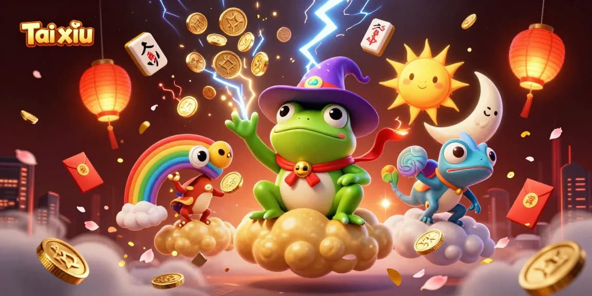 Play Tài xỉu and discover exciting winning strategies amidst a vibrant 3D casino scene.