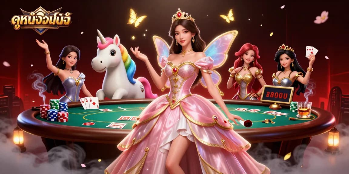 Experience ดูหนังออนไลน์ excitement at the poker table with vibrant characters and rich details.