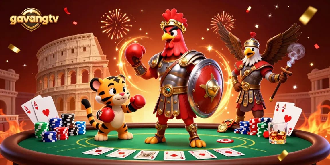 Experience thrilling moments at the poker table with gavangtv's vivid 3D illustration