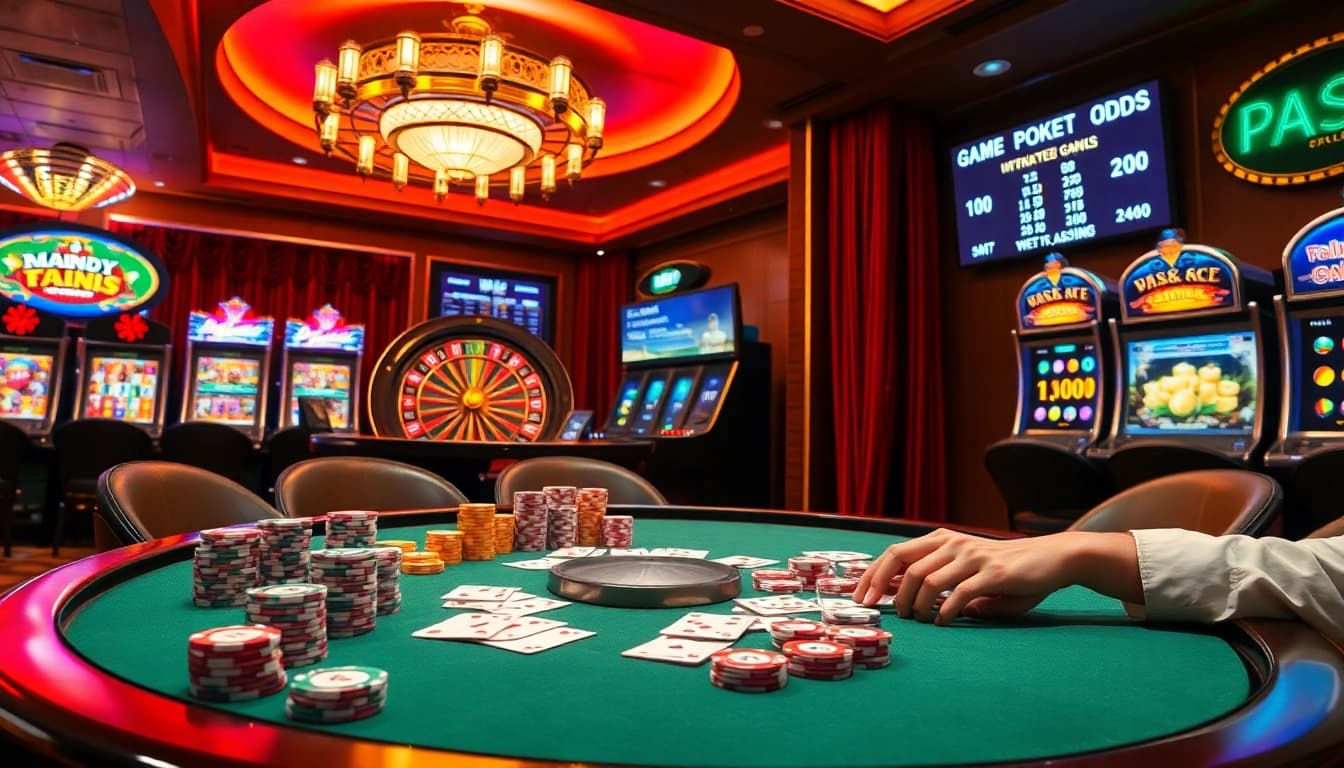 Engage in high-stakes casino action at https://thabethome.com/ with vibrant poker tables and spinning roulette wheels.