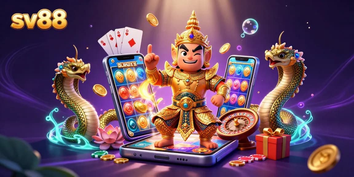 Experience thrilling gameplay at sv88 with vibrant slot games and colorful features in a captivating scene.