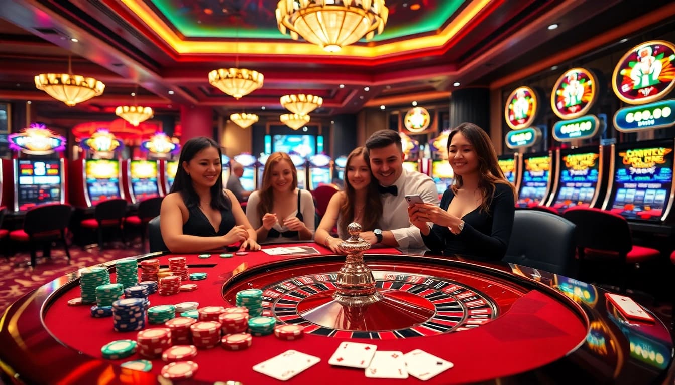 Enjoying a thrilling game at nhà cái gg88 with colorful chips and elegant casino ambiance.