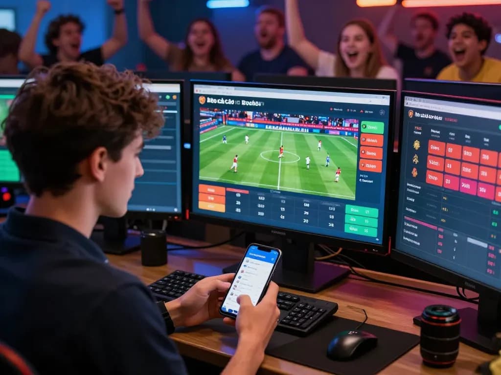Engaged sports bettor exploring kèo cá cược bóng đá options on dynamic online sportsbook.