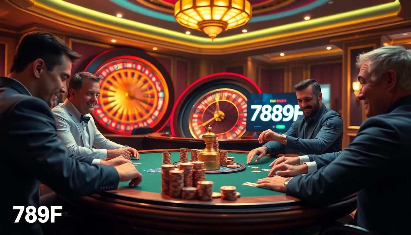Experience the thrill of gambling at 789F with exciting casino games and engaging players enjoying the action.