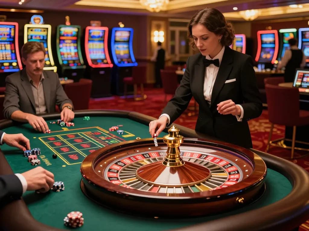 Engaged players placing bets at the roulette table while logging into 9bet đăng nhập for exciting gameplay.