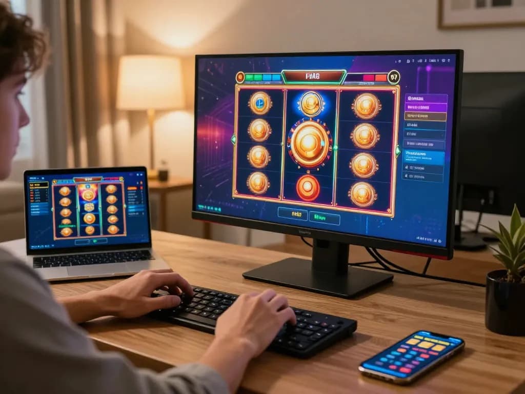 Engaging online gaming experience at TT88 nhà cái showcasing vibrant slot machine gameplay.