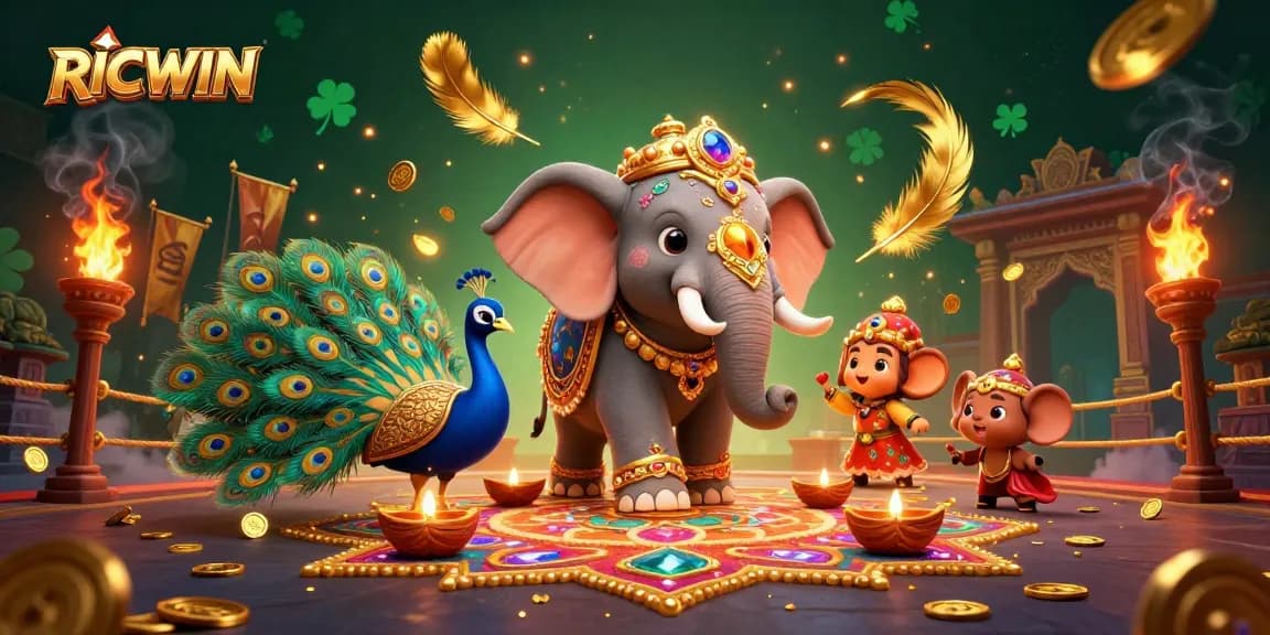 Experience the thrill of RICWIN with an engaging 3D casino scene featuring vibrant characters and dynamic elements.