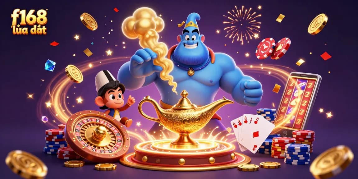 Experience the thrills of gaming with f168 lừa đảo through this vibrant casino illustration