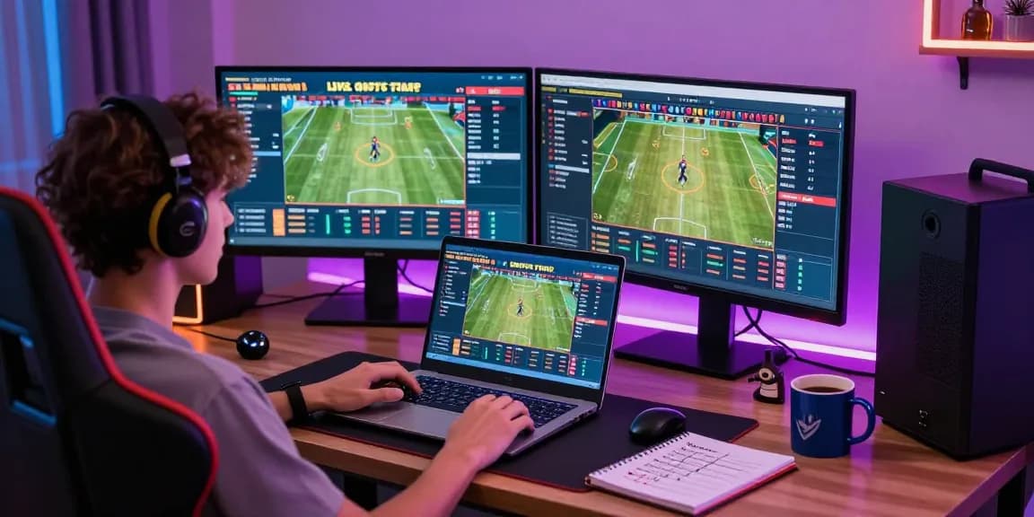 Dynamic online gaming setup with bl555 sports betting interface highlighting excitement and engagement