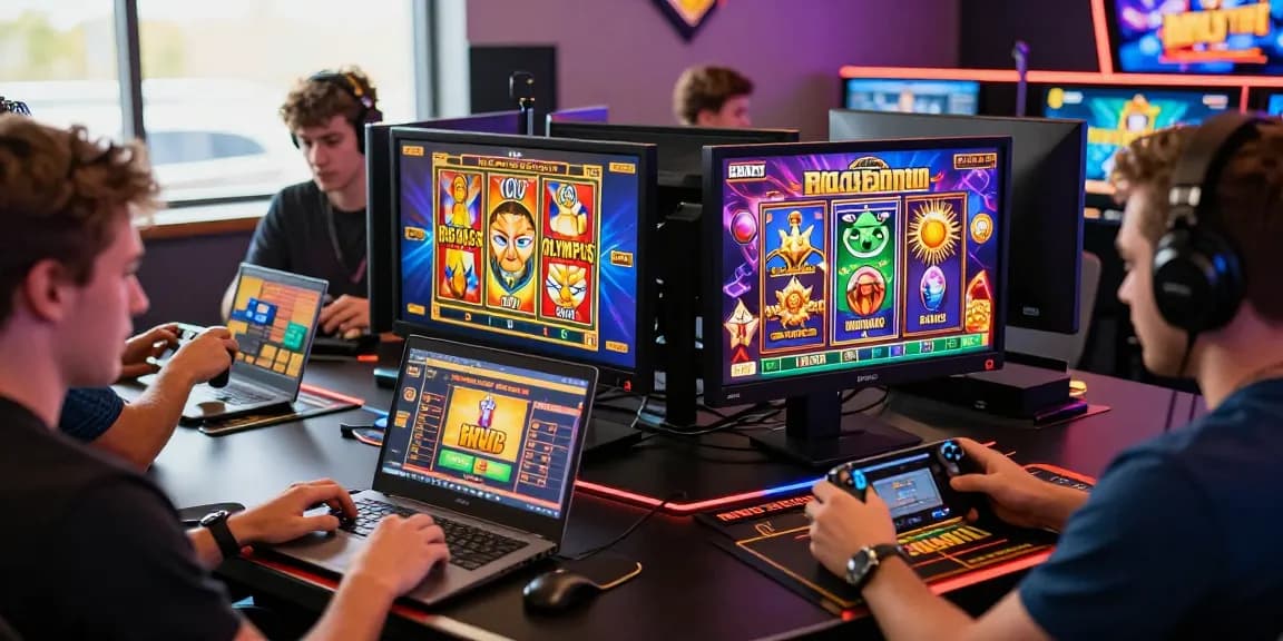 Experience the excitement of online casinos at https://ccrm.org.uk, showcasing players enjoying popular slot games with vibrant graphics and dynamic gameplay.