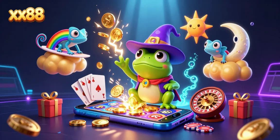 Join the magical xx88 casino adventure with golden coins and vibrant slot games.