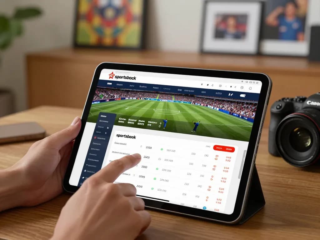 Engaging sports betting moments at home with https://9bet9.in.net showing real-time odds on a tablet