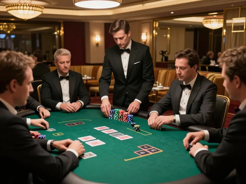 Experience exciting poker gameplay at 88คลับ with chips, cards, and professional dealers.