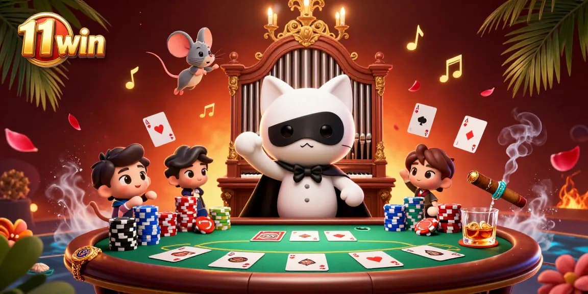 Enjoy the thrilling atmosphere at 11 win casino with colorful poker action and acrobatic charm.