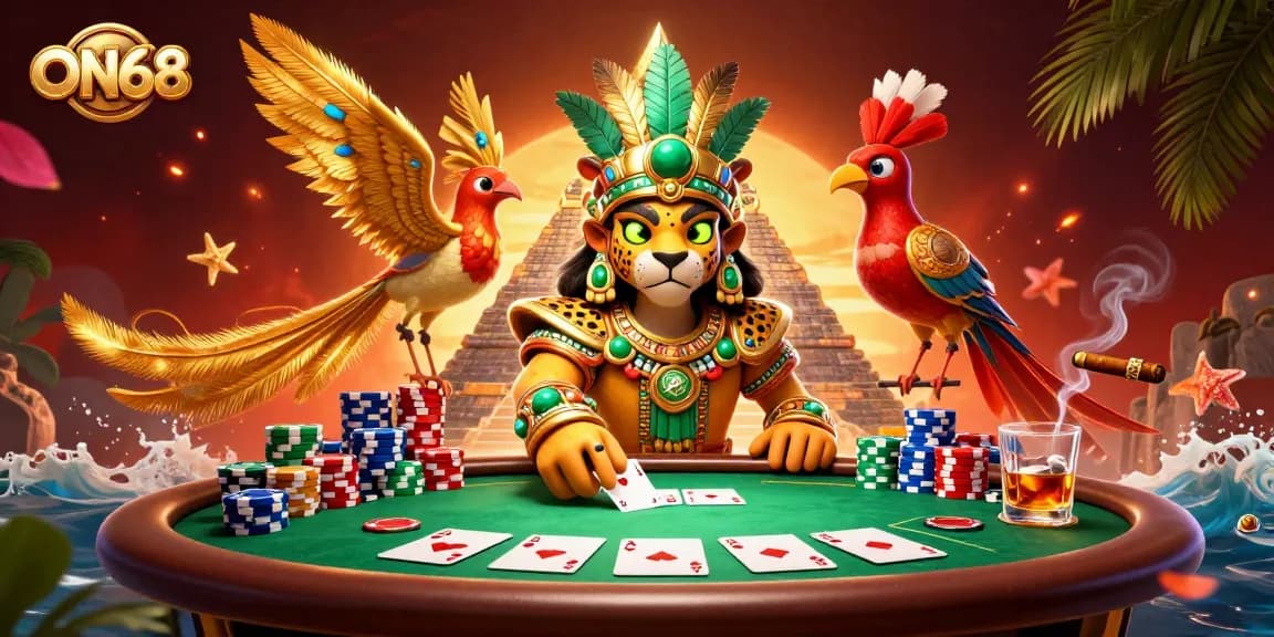 Experience high-stakes gaming with ON68 in this vibrant, action-packed casino scene.