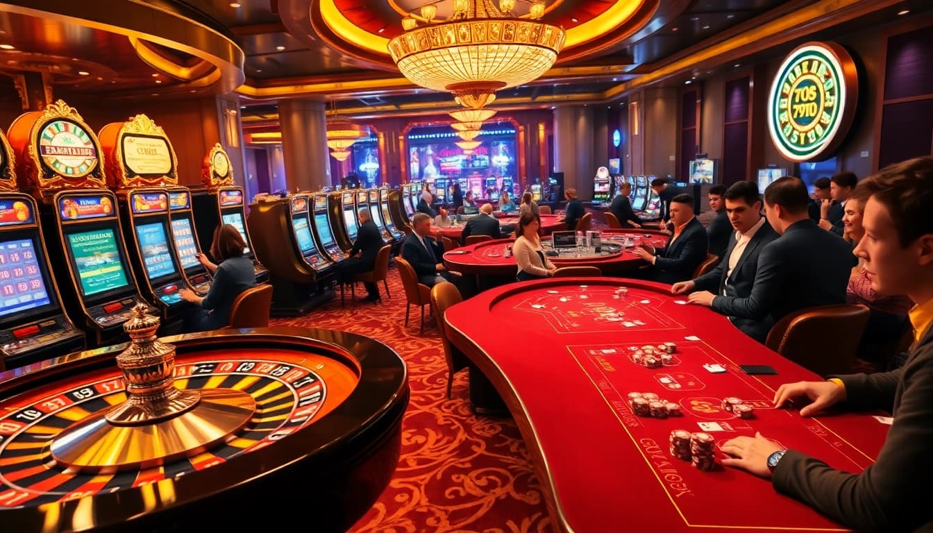 Experience exciting gameplay at 789win with vibrant casino tables and thrilling slot machines.