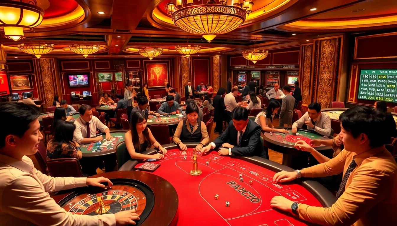 Immerse in the excitement of gambling with a vibrant casino scene showcasing truyện tranh đam mỹ themes in visuals.