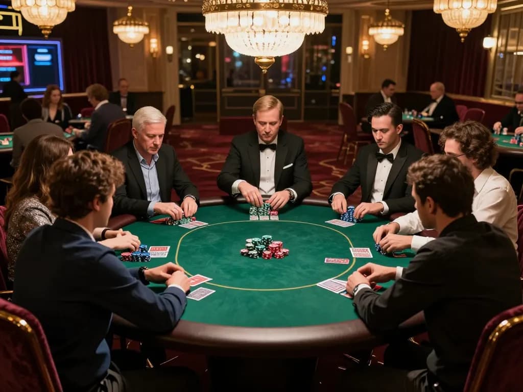 Players strategizing and winning in a thrilling poker game at 58win casino.