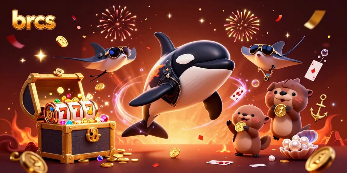 brcs enhances the gaming adventure with a dynamic underwater casino scene featuring characters and vibrant casino symbols