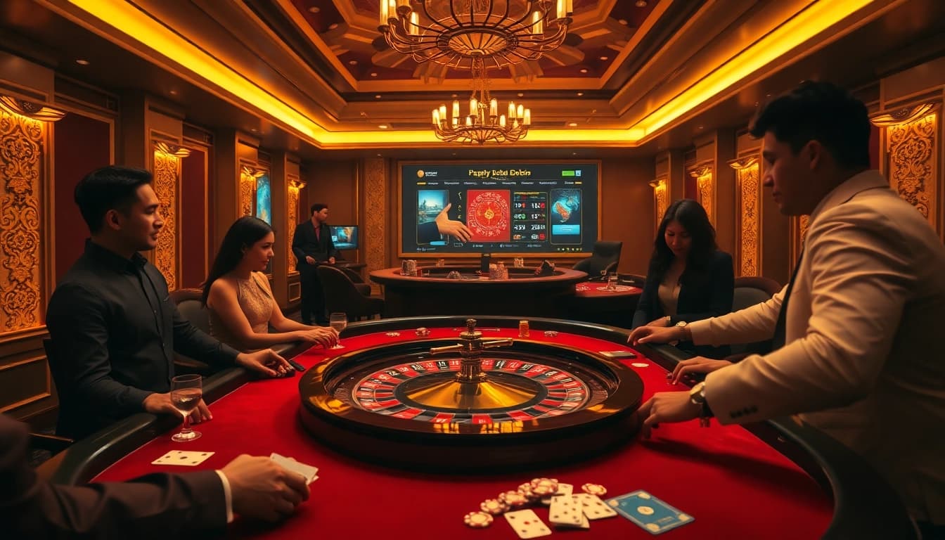 Players enjoy thrills at reputable nhà cái uy tín casino tables with roulette and cards.
