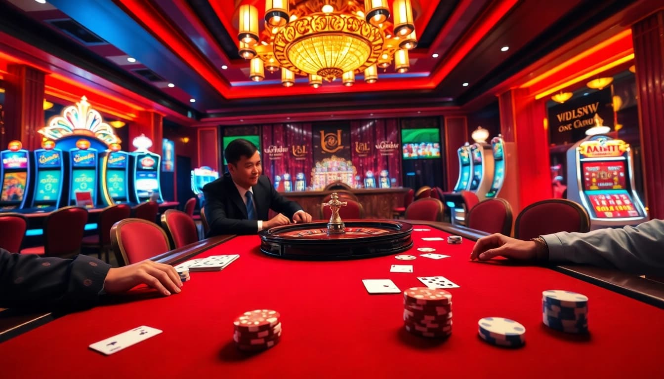Experience thrilling casino excitement at dh88 with players engaging at the poker table.