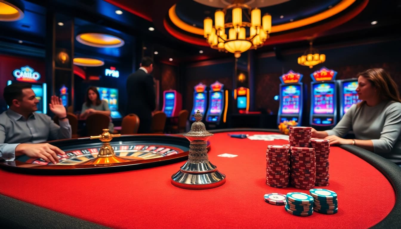 Players enjoying a thrilling game at PG88 casino with vibrant tables and excitement.