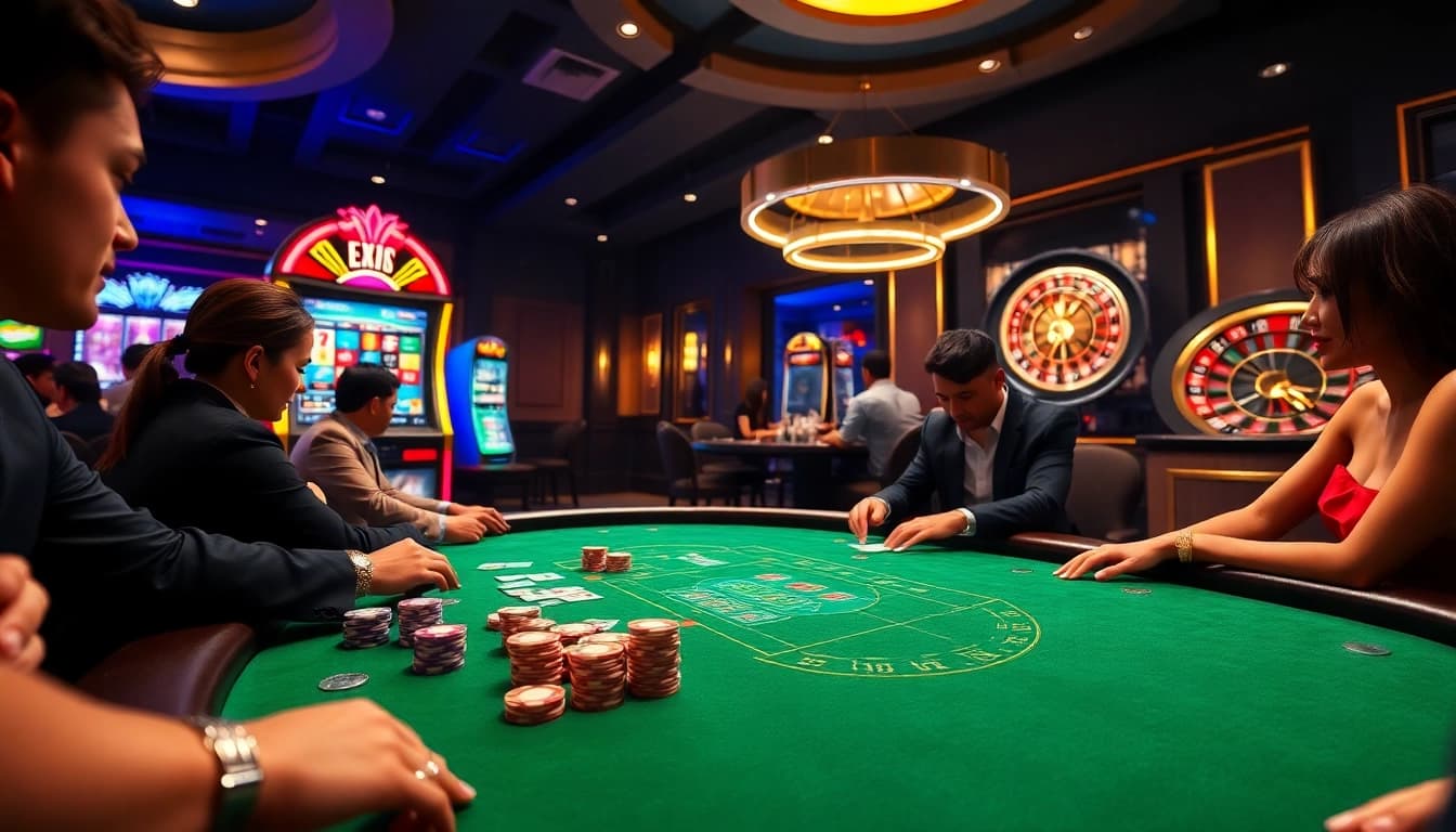 Play at the thrilling poker table and win big at https://ku88m.com/ with vibrant casino visuals.